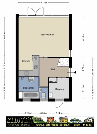 Floorplan - De Vennen 8, 9541 LB Vlagtwedde